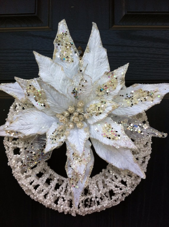 items similar to white gold christmas wreath christmas items similar to white gold christmas wreath christmas