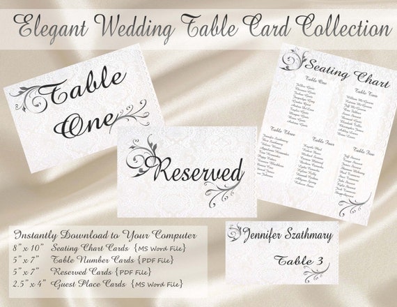 Table Reservation Card Template