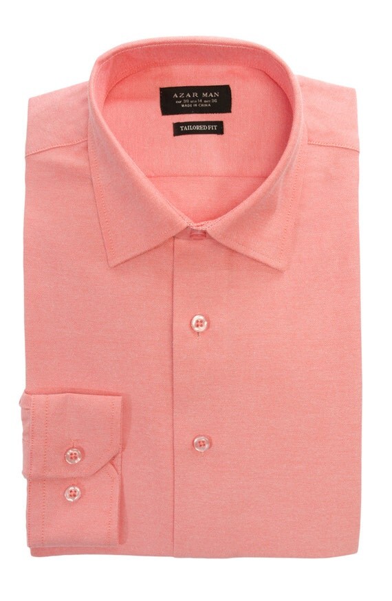 mens coral long sleeve shirt