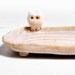 Owl Soap Dish ceramic owl pottery dish Wooland Style in Gray Cloud Glaze hand built pottery