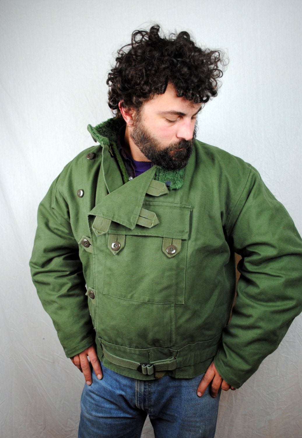 vintage swedish military jacket