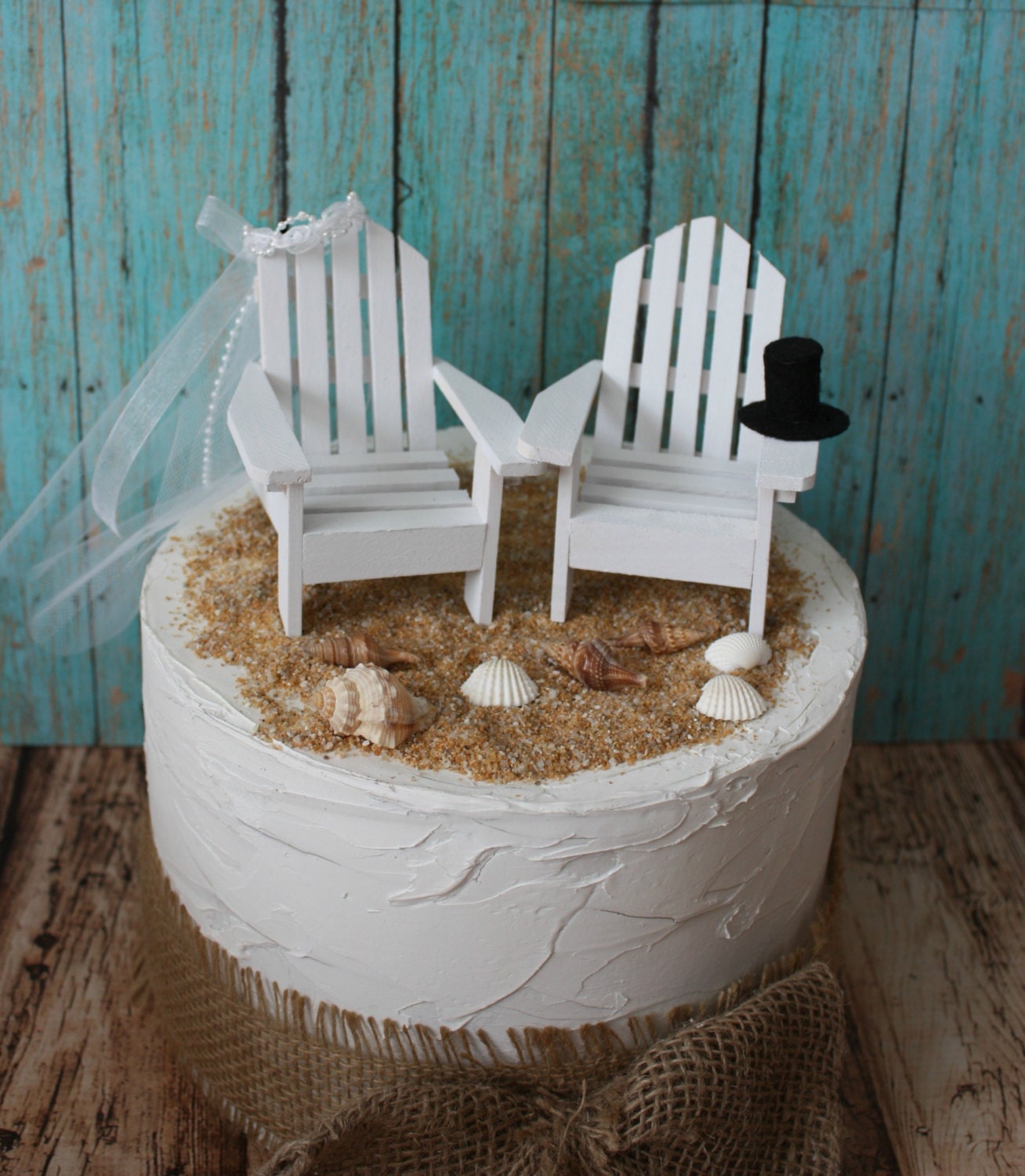 Deck Chair Wedding Cake Toppers