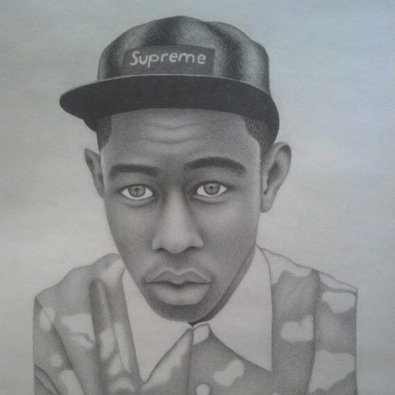 Tyler the Creator Pencil Drawing by jarsofcutethings on Etsy