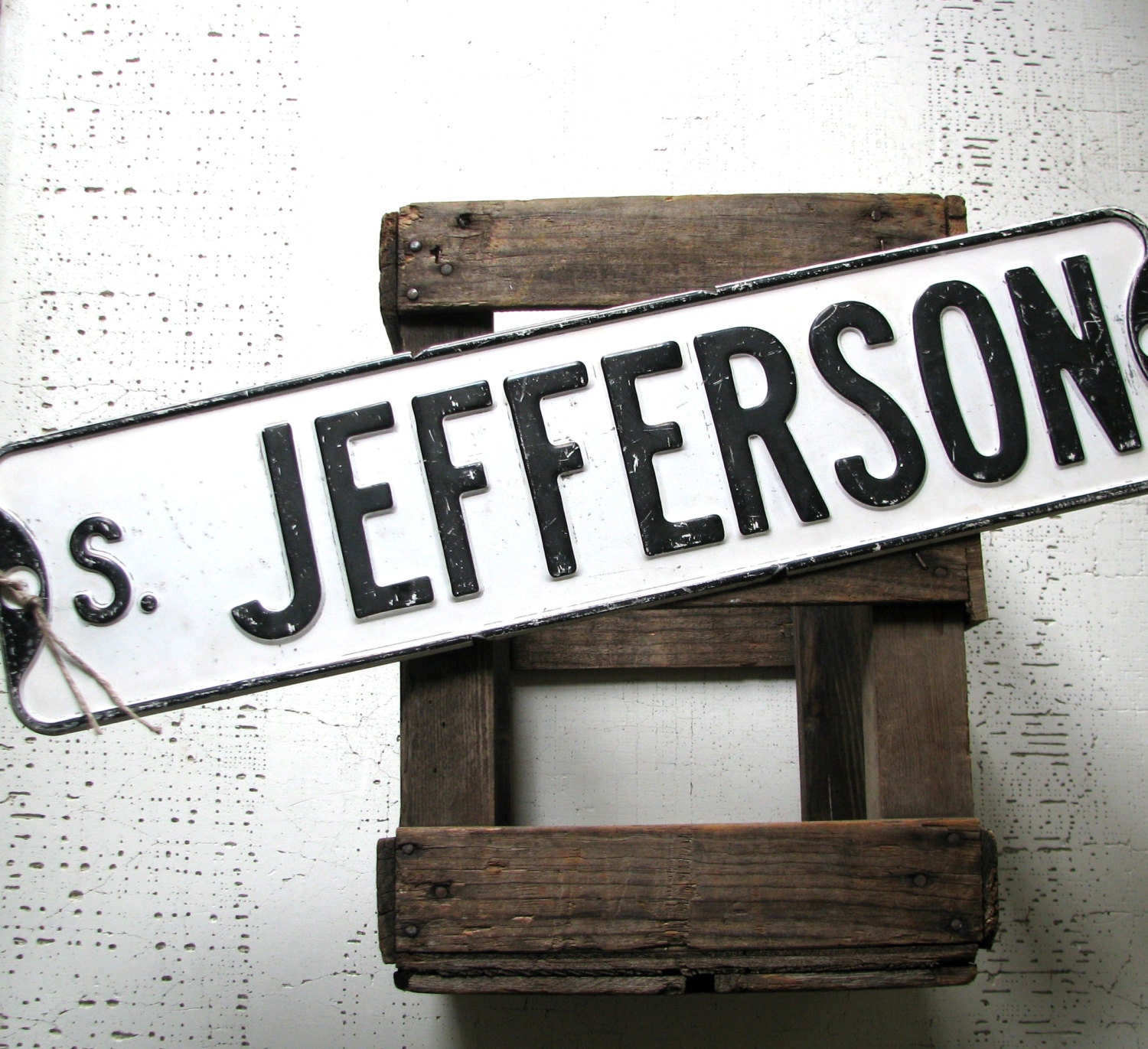city street sign - black and white - vintage home decor - tribute212