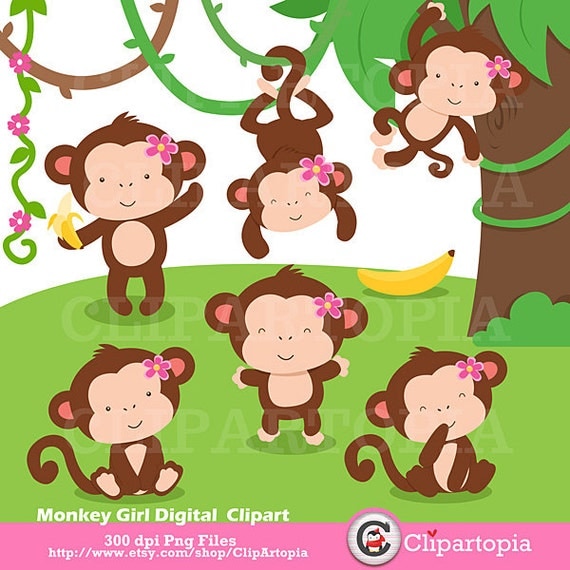 clip art girl monkey - photo #13
