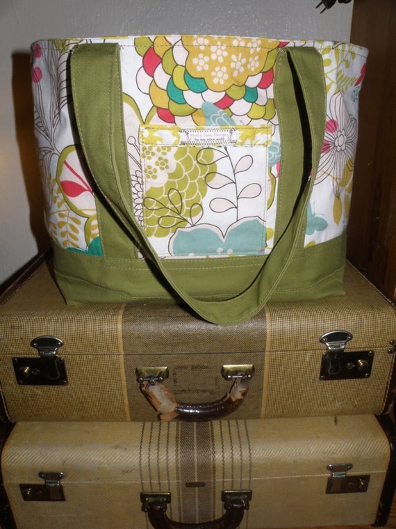 Large Heavy Duty Tote Bag. Teachers Tote by BetsyJaneDesigns