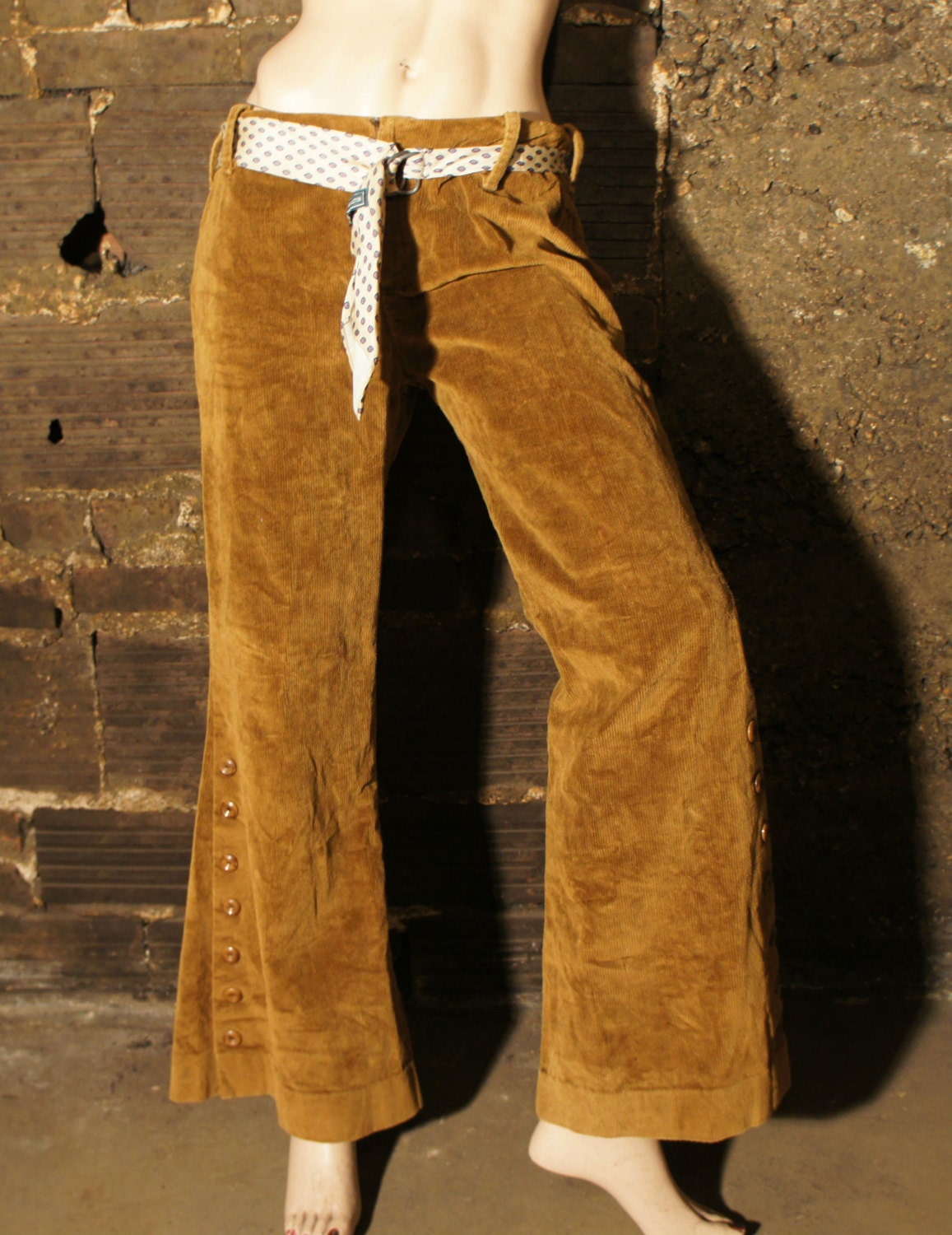 red flare corduroy pants