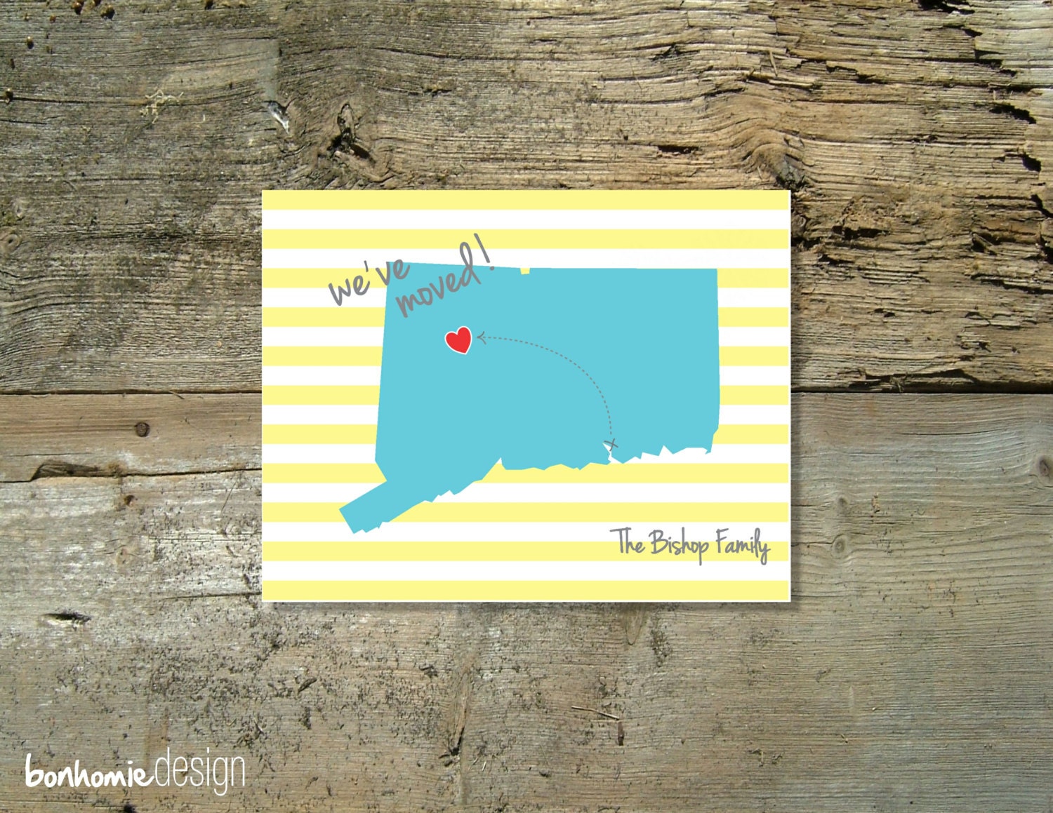 Personalized Printable WE'VE MOVED Note Card - Post Card - Flat Card - digital file Il_570xn
