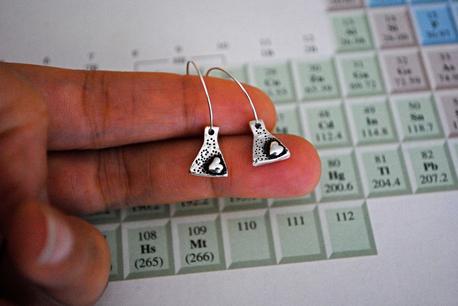 Erlenmeyer Flask Earrings by NBDesigns on Etsy