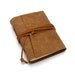 Rustic Brown Leather Travel Journal in Primitive Brown Suede, A Rugged Handmade Leather Notebook, Leather Diary