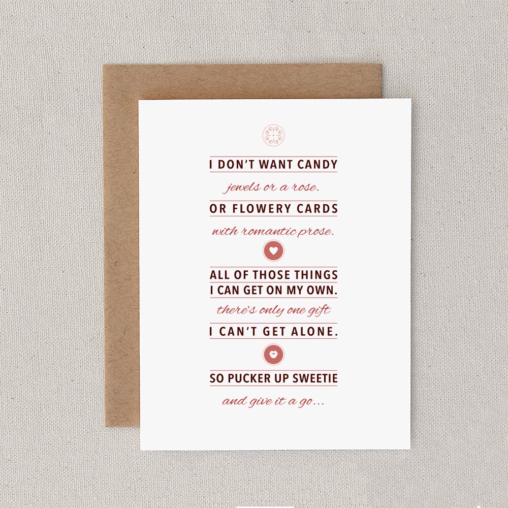 Naughty Adult Love Card Funny For Him Man By Flytrapone On Etsy