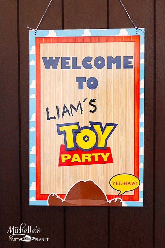 Welcome Door Sign Banner Toy Birthday Party Il_570xn