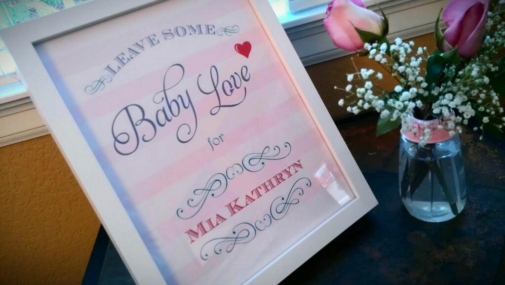 BABY LOVE Printable Baby Shower Party Welcome Sign Il_570xn