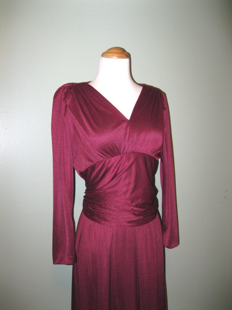 Burgundy Maxi Dress  Alternative Wedding Gown  Bridesmaid Dress ...