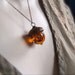 Glass Autumn Acorn Necklace Jewelry - Goldstone Topaz by Bullseyebeads