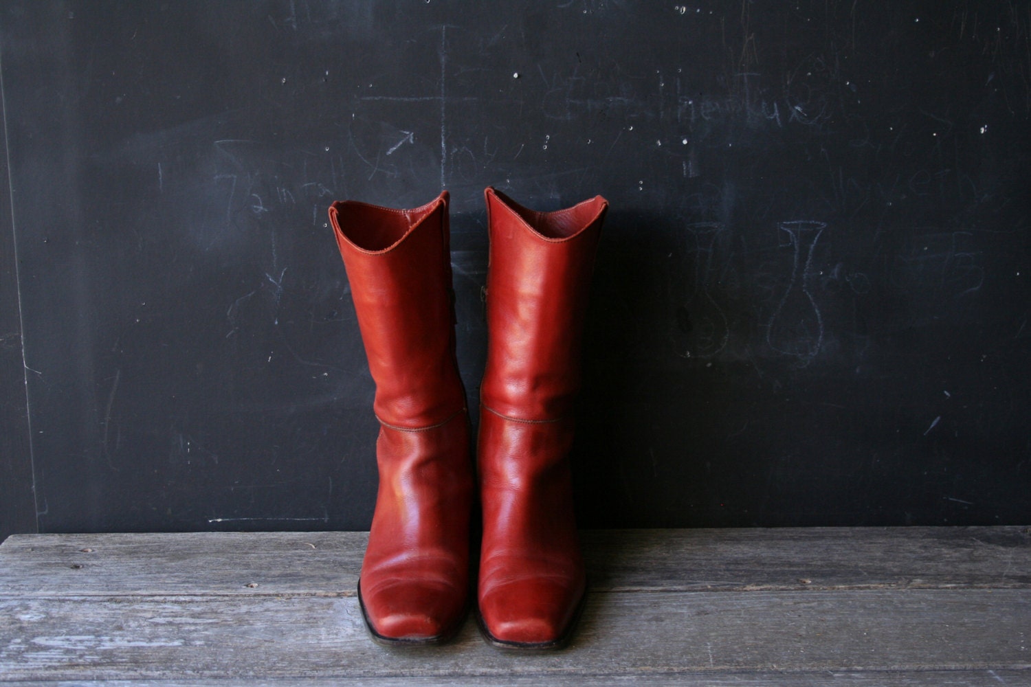 Vintage Boots Veletto Itallian Brick Red Size 6.5 From Nowvintage on Etsy - nowvintage