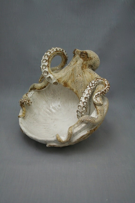Large Ceramic Octopus Bowl by Shayne Greco by shaynegreco on Etsy