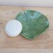 Kiwi leaf dish in stoneware soapdish spoonrest trinket dish