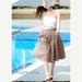 60's Style Full Skirt in Brown-Beige