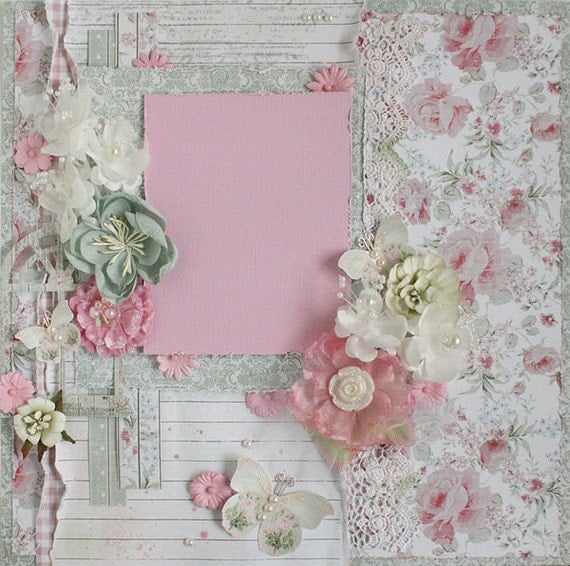 sale premade 12x12 shabby chic scrapbook layout by sale premade 12x12 shabby chic scrapbook layout by