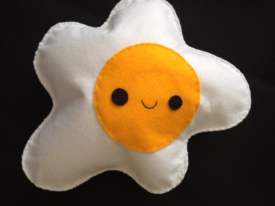 plush fried egg