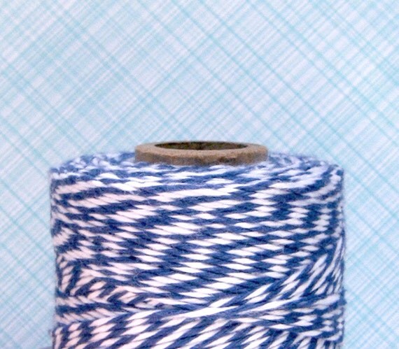 Midnight Blue Bakers Twine - Blue and White Bakers Twine (240 yard spool) Il_570xn