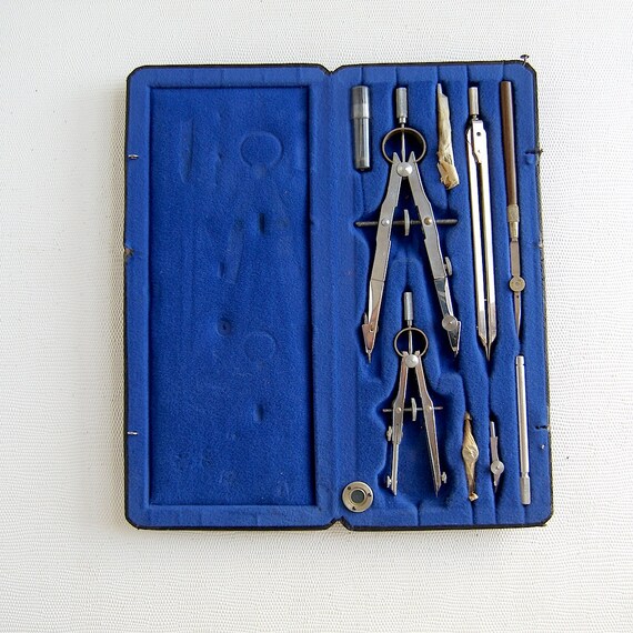 Vintage drafting tool set ALVIN West Germany by GreatGuyGifts