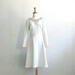 1960s White Party Dress / 60s dress / beaded dress / short wedding dress / holiday dress / cocktail dress / Alfred Weber / medium