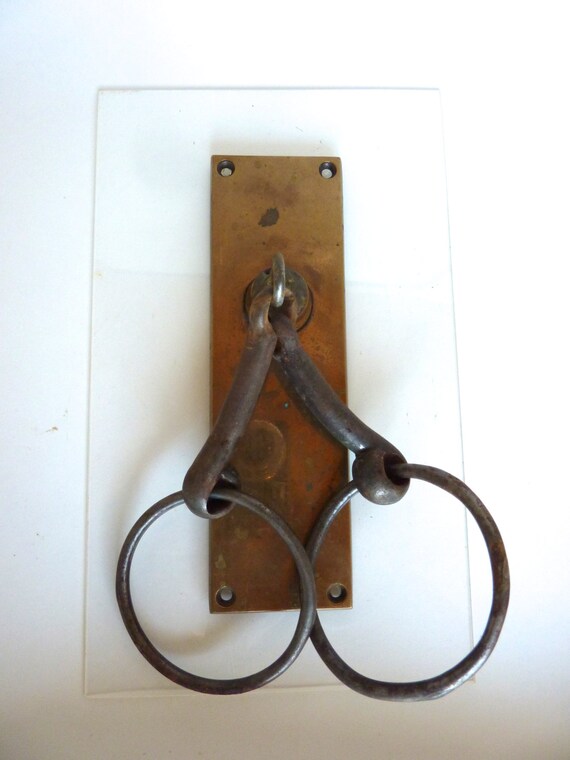 Primitive Metal Towel Holder from Horse by BonniesVintageAttic