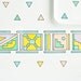 Vintage Serving Tray Retro 1980s Pastel Triangle Graphic