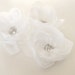 Ivory Organza Shoe clips and Matching Hair clip-Custom order for Kelliann Dykstra