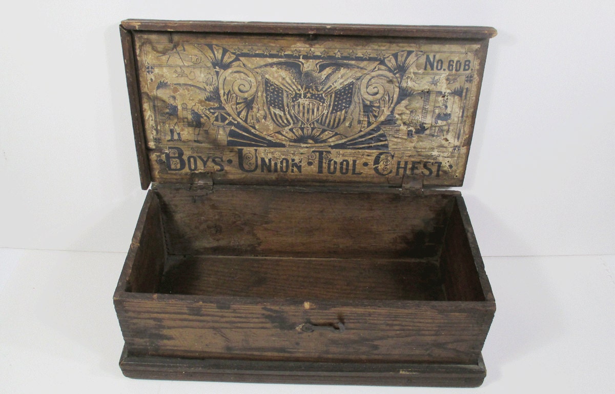 Antique Boy's Union Tool Chest Dovetail by UrbanRenewalDesigns