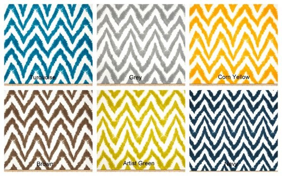 Chevron Print Custom Shower Curtain - 72x72 Standard Size, Turquoise ...