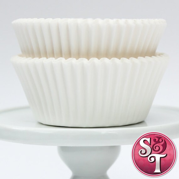 Solid White GREASEPROOF Baking Cups Cupcake Liners - Quantity 50 Il_570xn