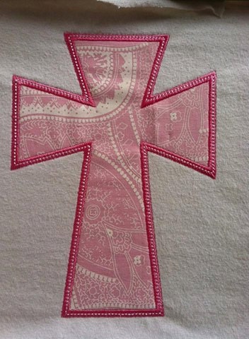 Cross Applique Machine Embroidery Design By SillyCatDesigns