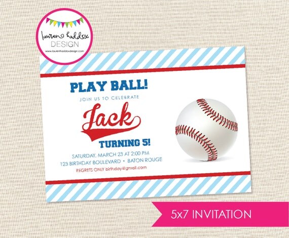 DIY, Baseball Party INVITATION Il_570xn
