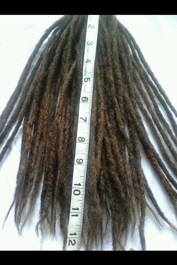 50 Thin Medium Brown Human Hair Dreadlock by Dreadscapes on Etsy