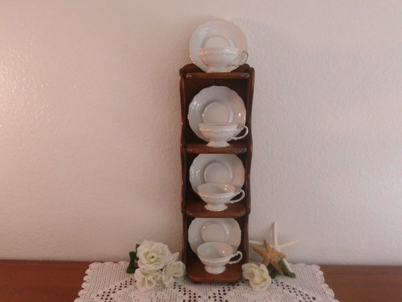 Vintage Tea Cup and Saucer Display Stand and by ElegantSeashore