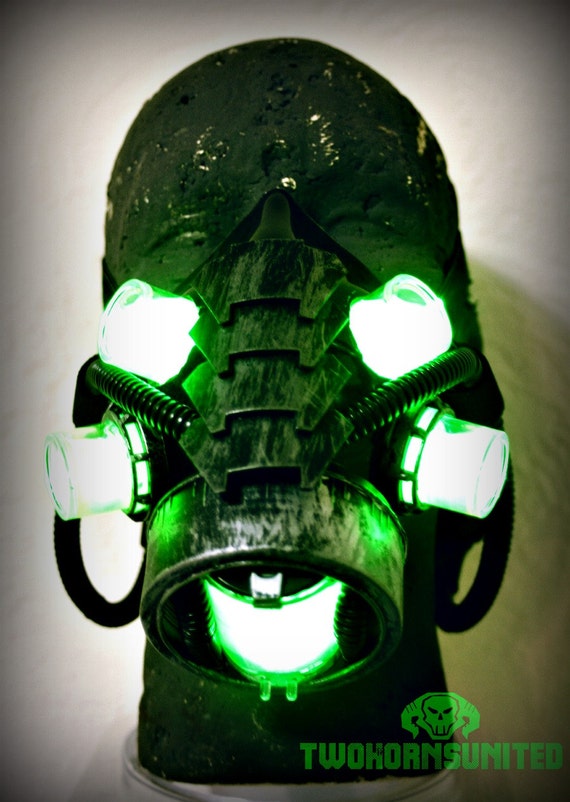 The Neuromancer Cyberpunk Led Dj Rave Gas Mask By Twohornsunited 6922