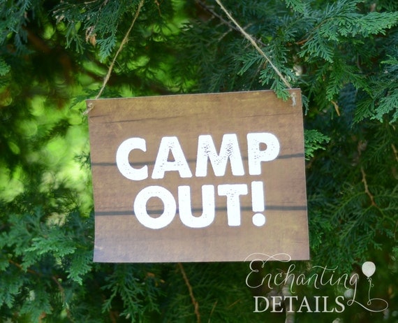 INSTANT DOWNLOAD Camping Printable Camp Out Sign Il_570xn