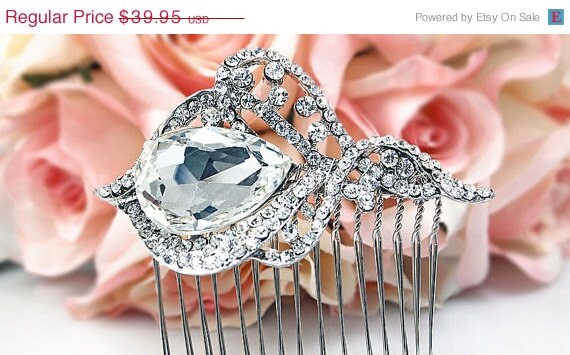 ON SALE Bridal Hair Comb Rhinestone Hair Comb Wedding Comb Il_570xn