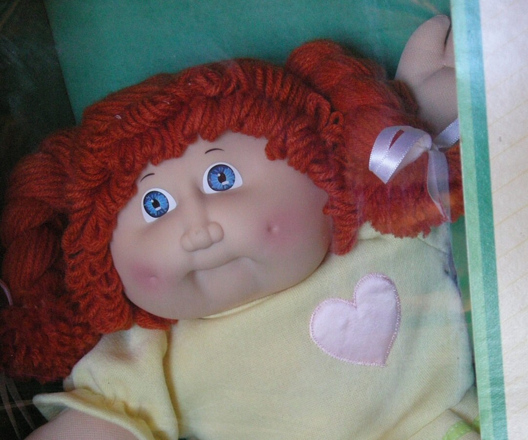 red haired blue eyed cabbage patch doll