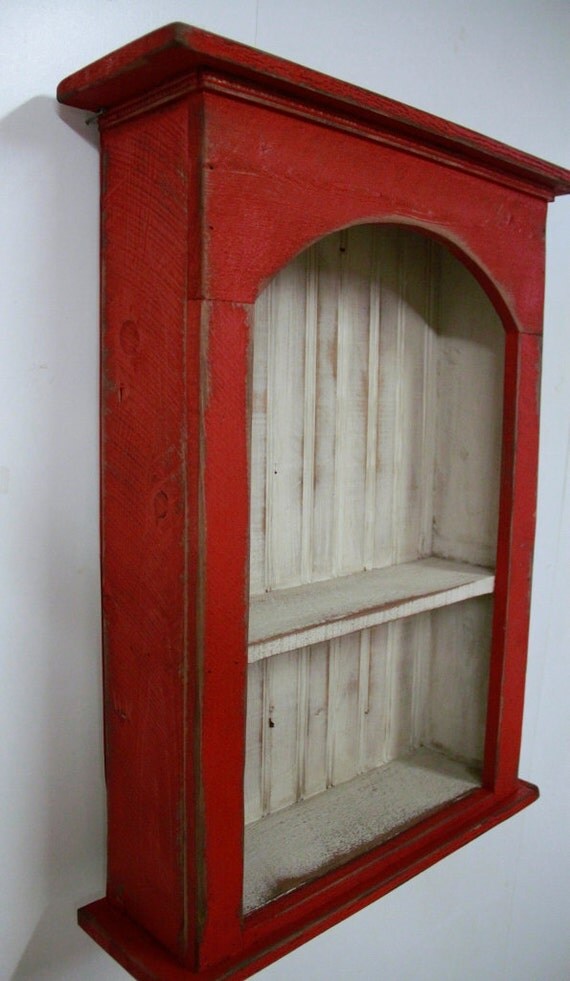 Shabby style wall shelf primitive wall by LynxCreekDesigns on Etsy