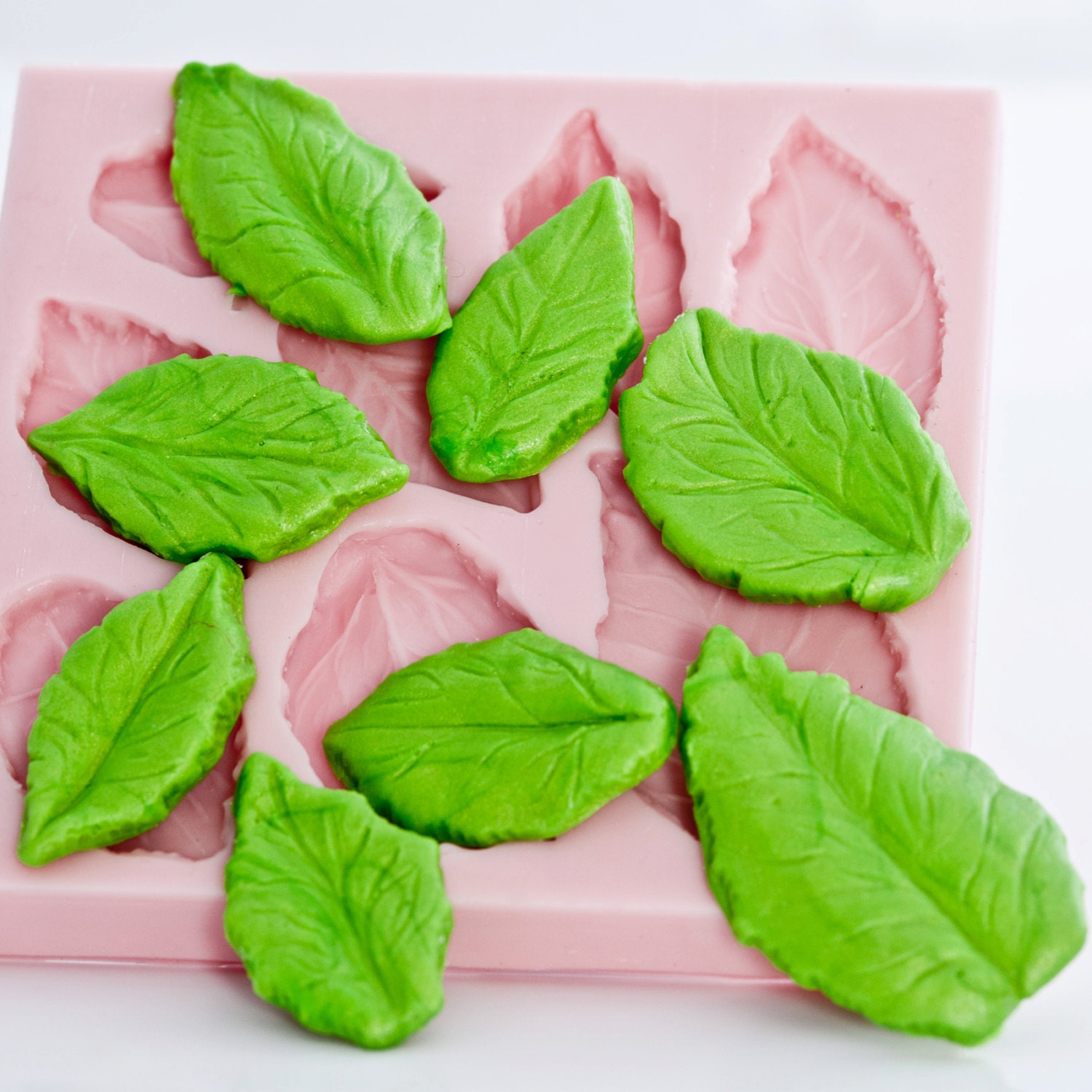 Silicone Leaf Mold resin leaf jewelry DIY by MoldMeShapeMe