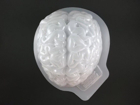 Vintage Plastic Mold Brain Gelatin Mold Halloween by theoldtimers
