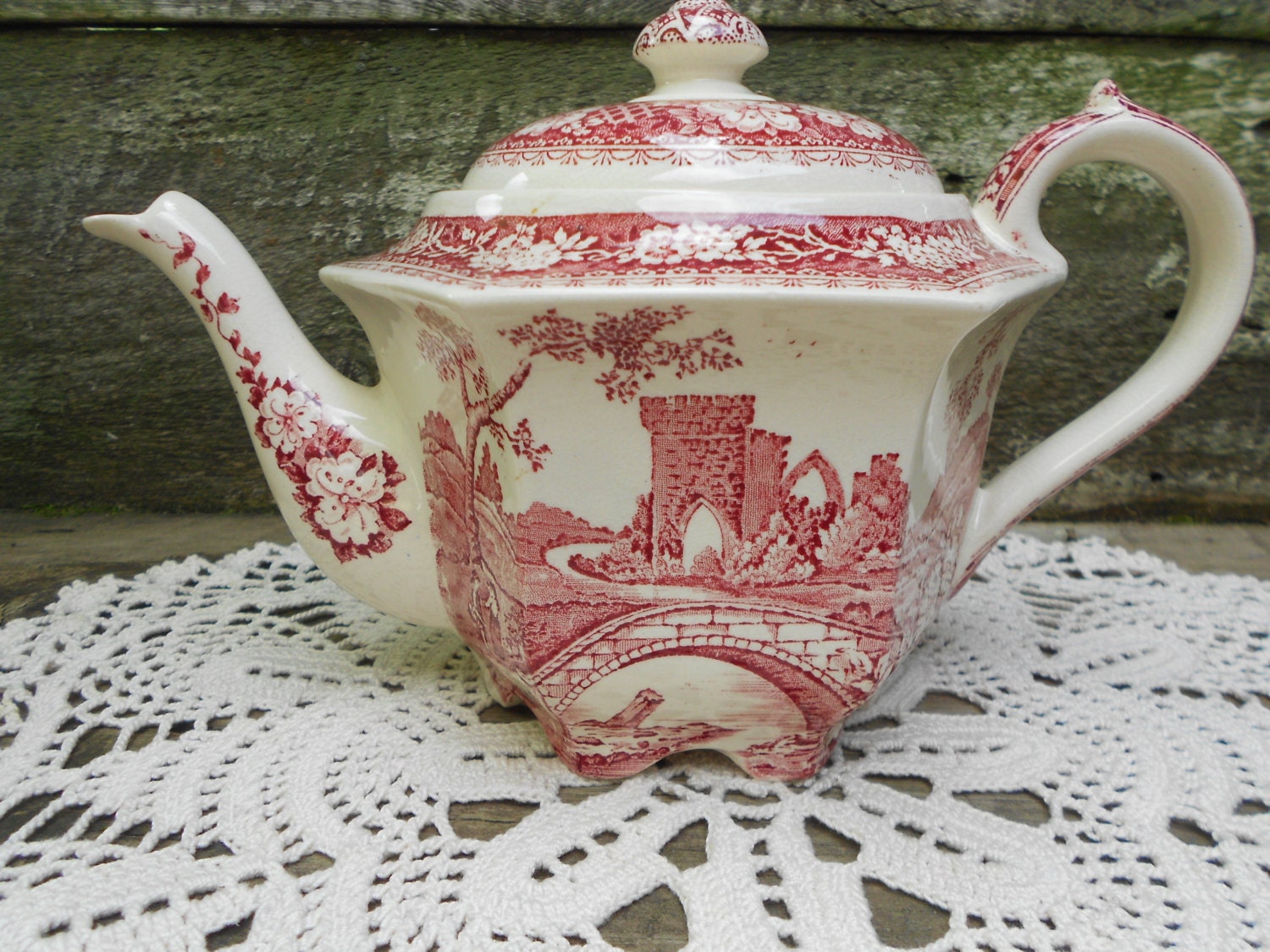 Sadler Teapot England Brigadoon Pattern in by CottonCreekCottage