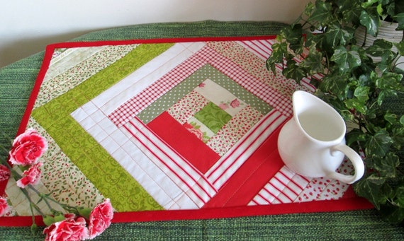 scrap-quilted-placemat-log-cabin-placemat-by-linenartisan-on-etsy