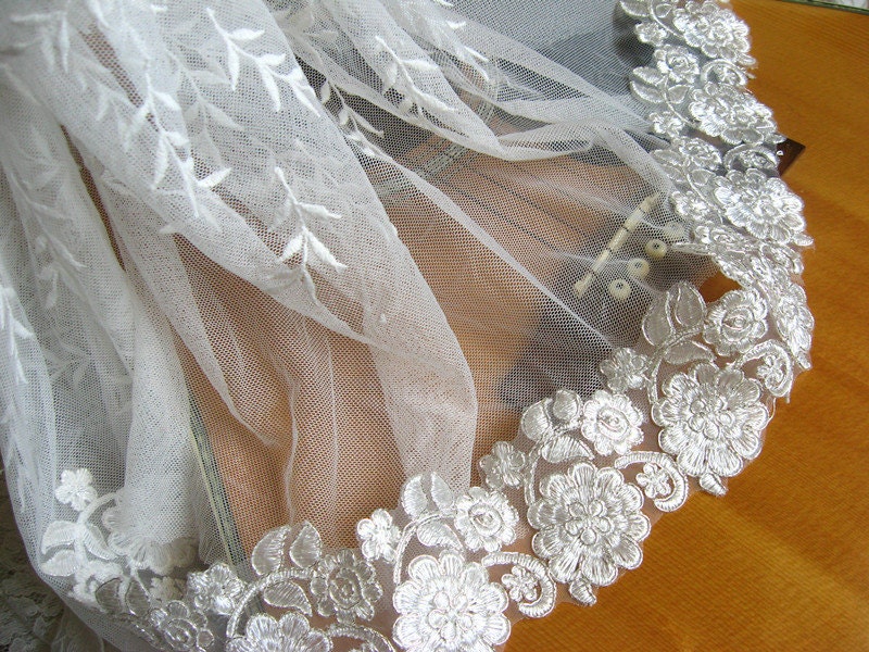 silver bridal lace
