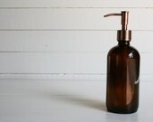Amber Glass Apothecary Style Soap Dispenser - Rail19
