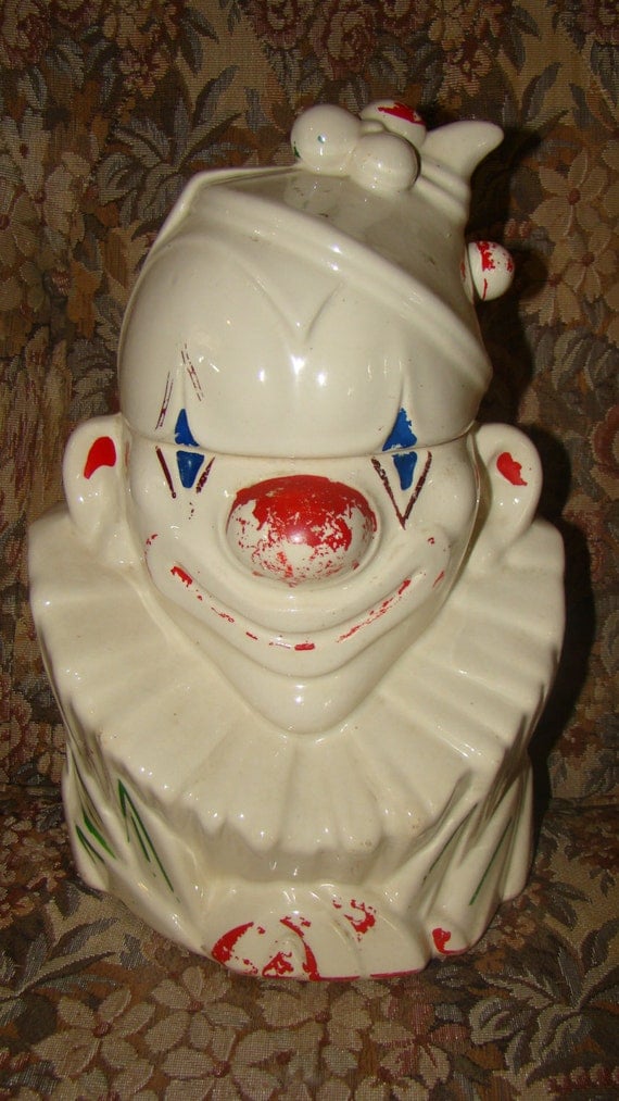 Mccoy Clown Cookie Jar Usa Vintage By Threegoatsgruff On Etsy 